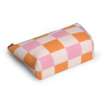 Colorful Checker Accessory Pouch | Makeup Bag | Travel Organizer