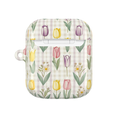 Spring Floral AirPod Cases with Tulip Design, Cute Gift for Music Lovers, Trendy Tech Accessories, Birthday, Mother's Day, Everyday Use