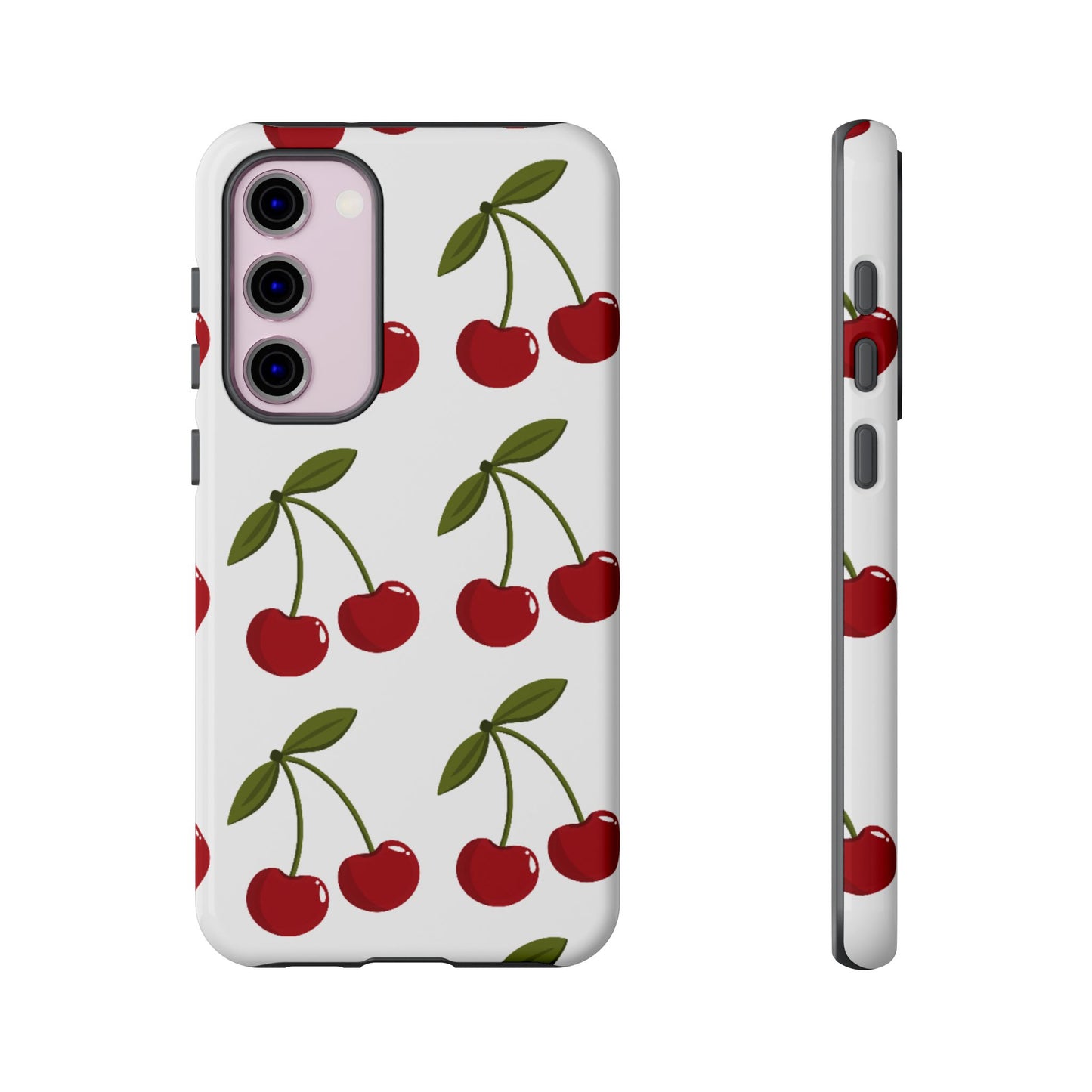 Cherry Pattern Phone Case - Tough Cases with Cute Cherry Design