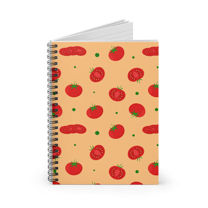 Tomato Pattern Spiral Notebook | Ruled | Journal
