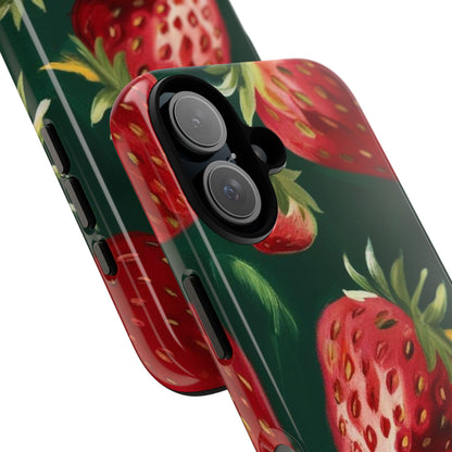 Strawberry Print Phone Case - Stylish Tough Cases for Nature Lovers