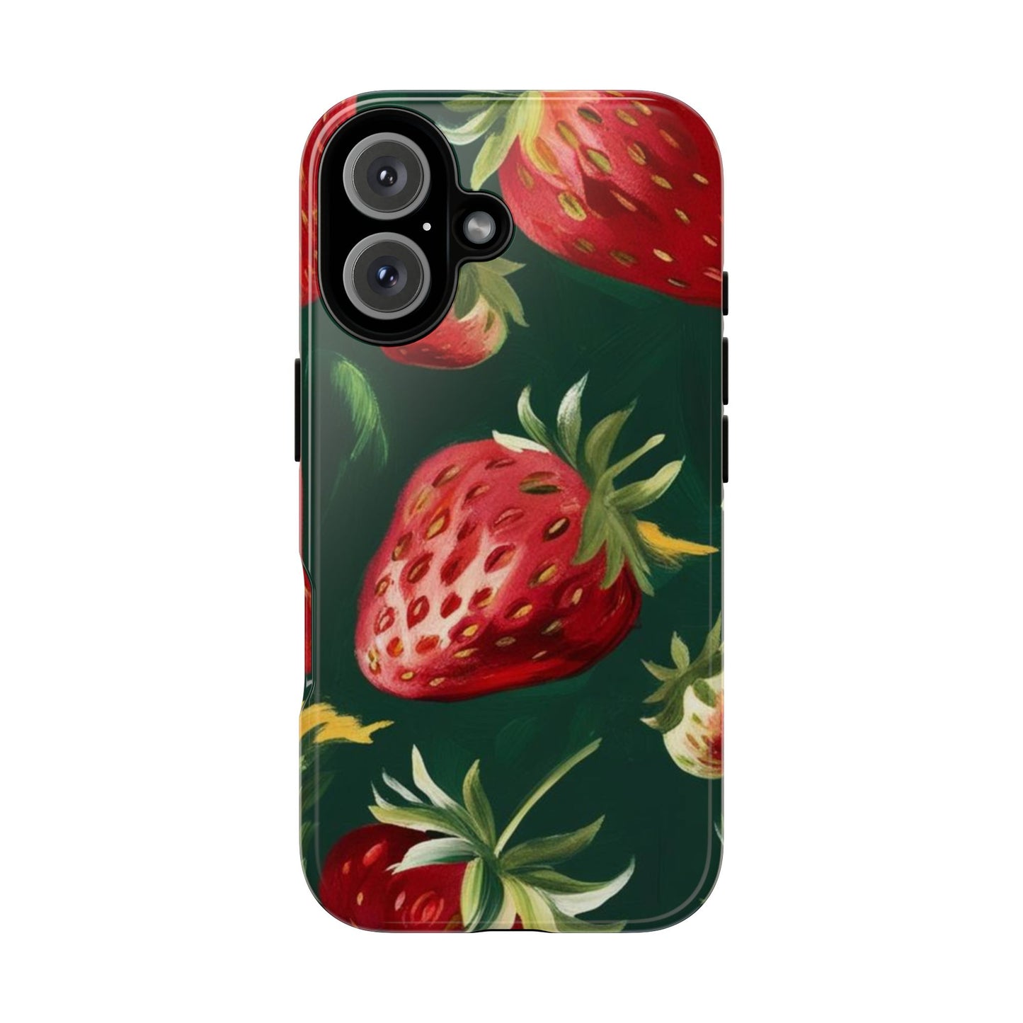 Strawberry Print Phone Case - Stylish Tough Cases for Nature Lovers