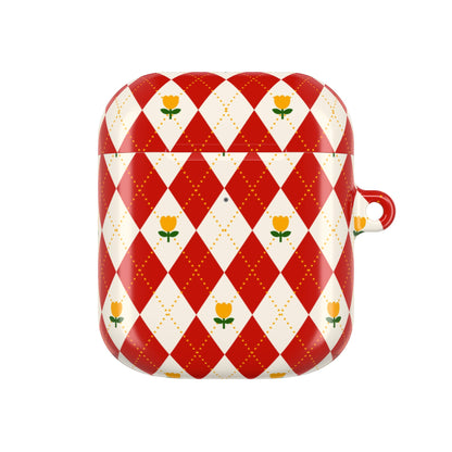 Floral Diamond Pattern AirPod Case