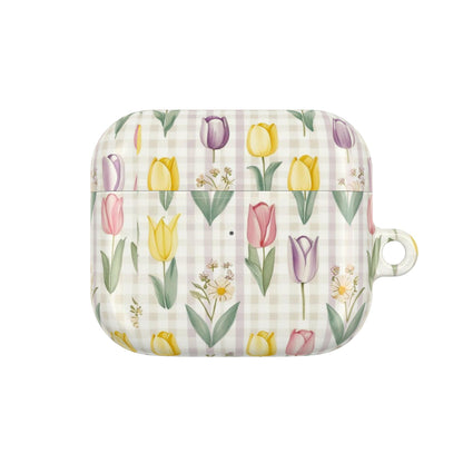 Spring Floral AirPod Cases with Tulip Design, Cute Gift for Music Lovers, Trendy Tech Accessories, Birthday, Mother's Day, Everyday Use