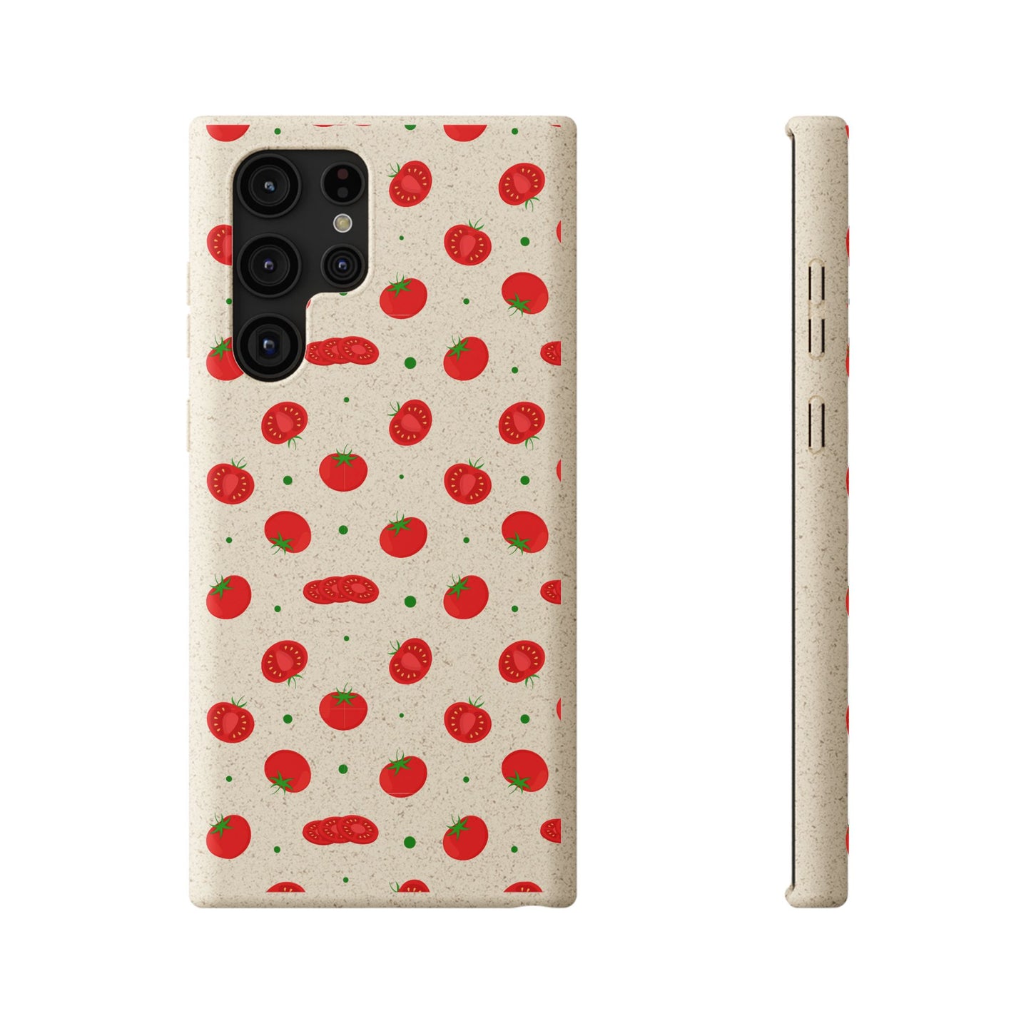 Eco-Friendly Phone Case with Tomato Design, Biodegradable Cases