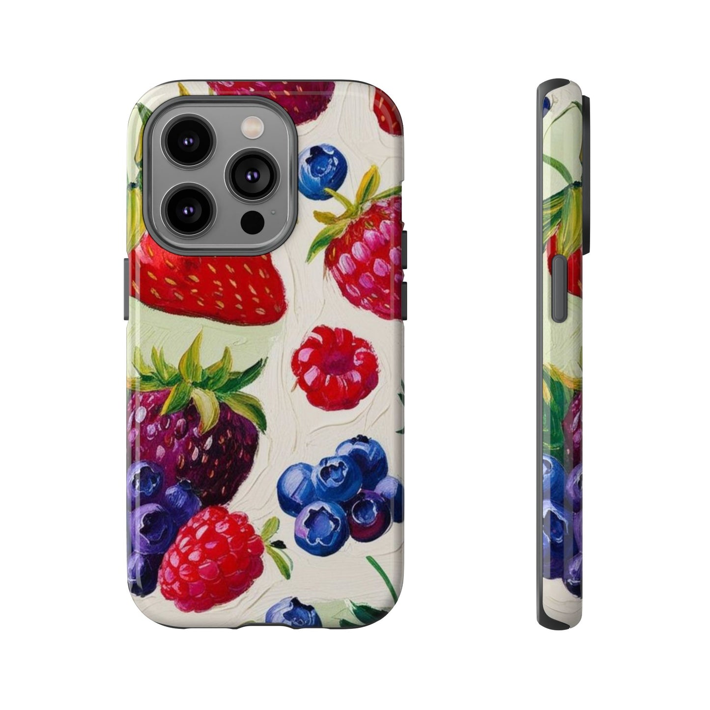 Berry Floral Phone Case - Tough Cases for Fruit Lovers