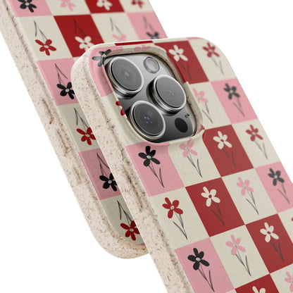 Pop Petal Plaid Eco-Friendly Phone Cases | Biodegradable | Sustainable