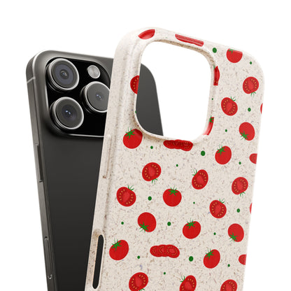 Eco-Friendly Phone Case with Tomato Design, Biodegradable Cases