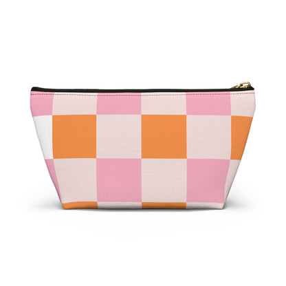 Colorful Checker Accessory Pouch | Makeup Bag | Travel Organizer