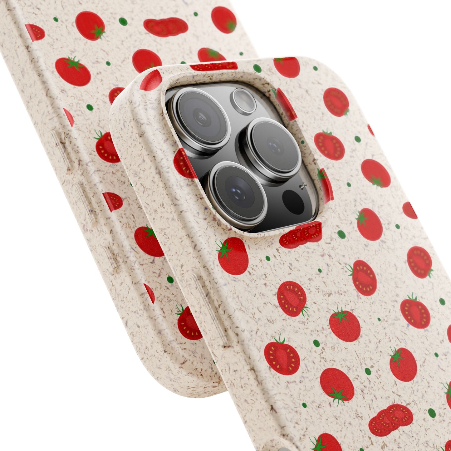 Eco-Friendly Phone Case with Tomato Design, Biodegradable Cases