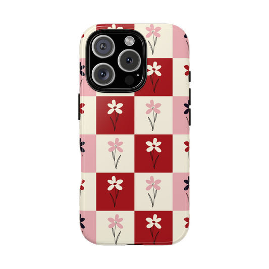 Pop Petal Plaid Phone Case | Tough Cases
