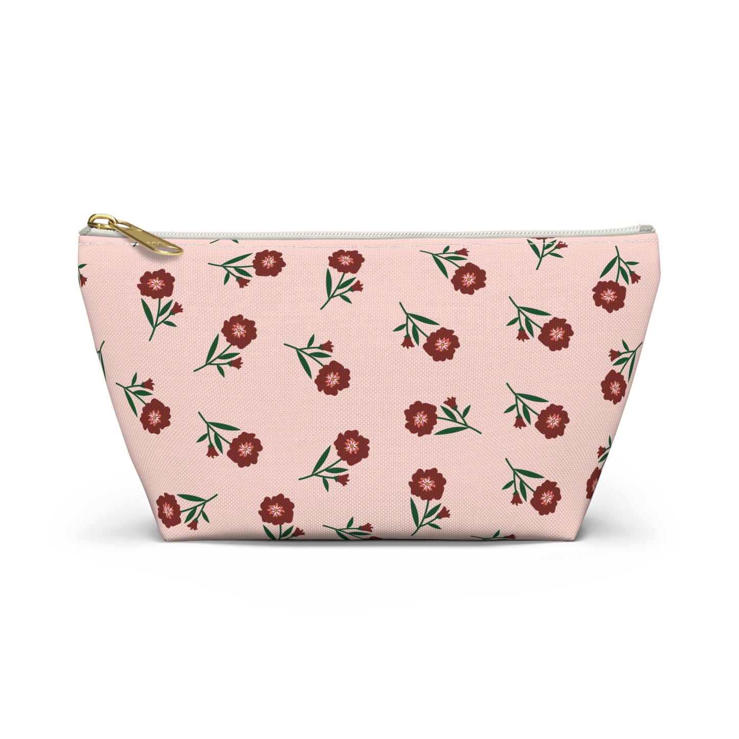 Crimson Bloom Accessory Pouch | Makeup Bag | Travel Organizer