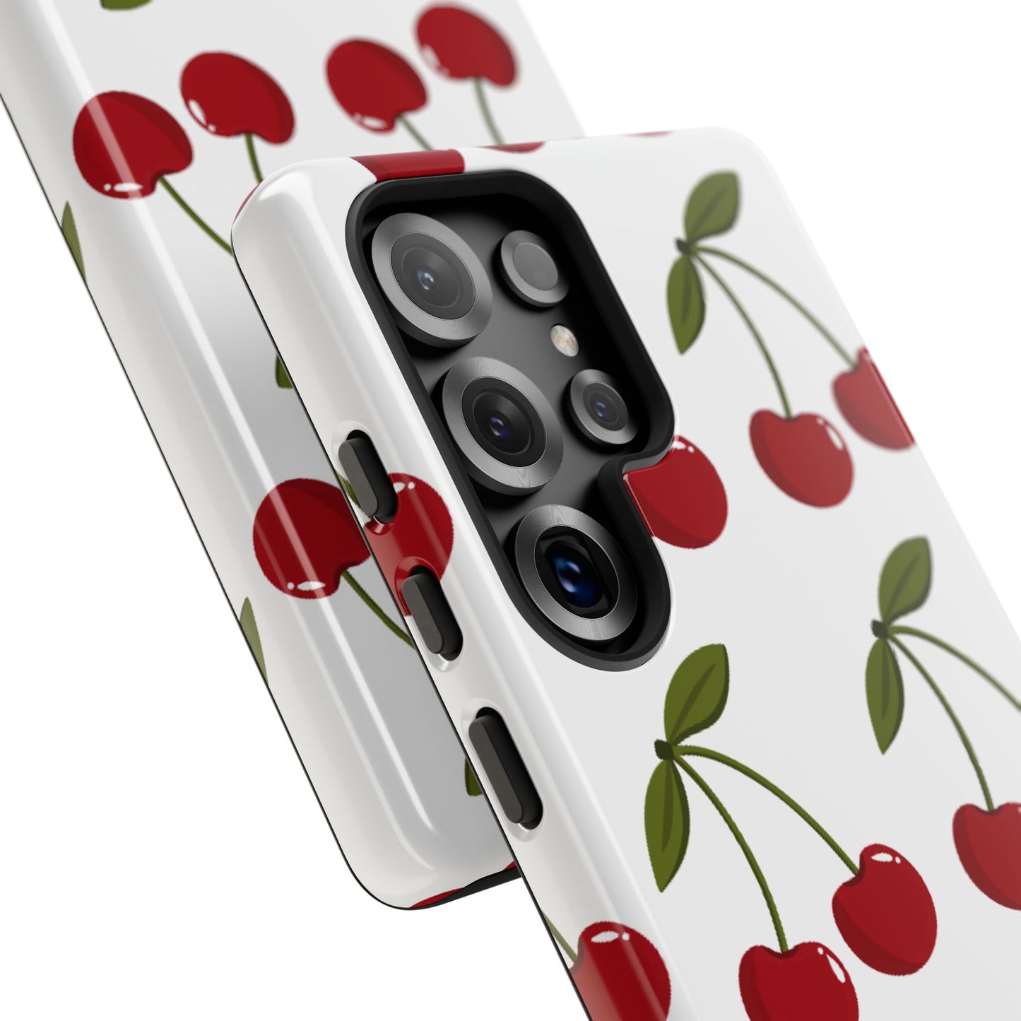 Cherry Pattern Phone Case - Tough Cases with Cute Cherry Design