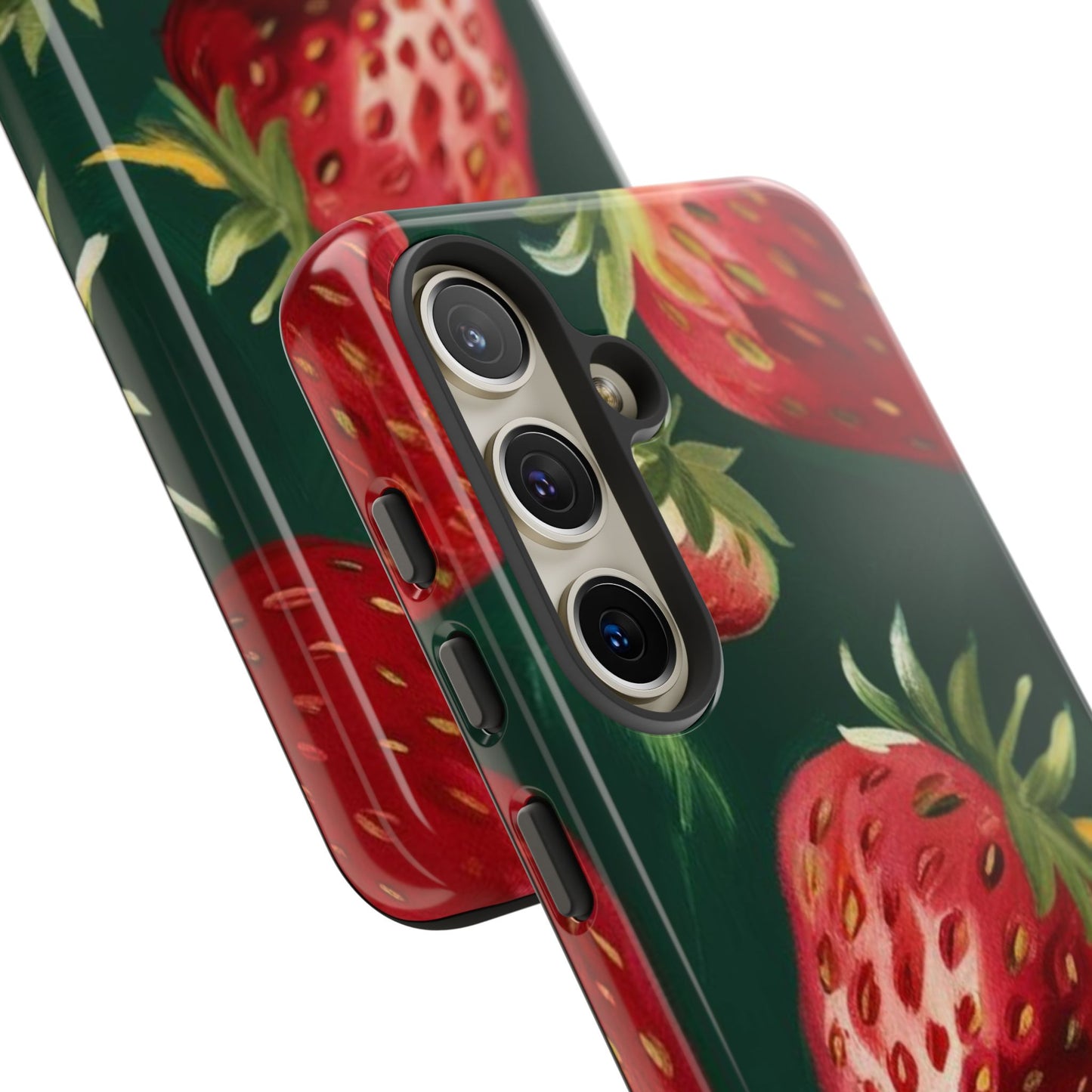 Strawberry Print Phone Case - Stylish Tough Cases for Nature Lovers