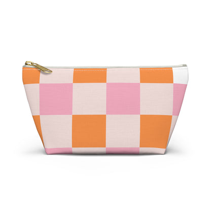 Colorful Checker Accessory Pouch | Makeup Bag | Travel Organizer