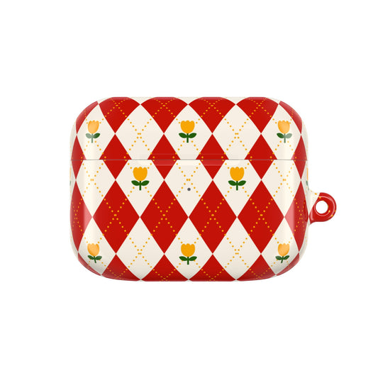 Floral Diamond Pattern AirPod Case