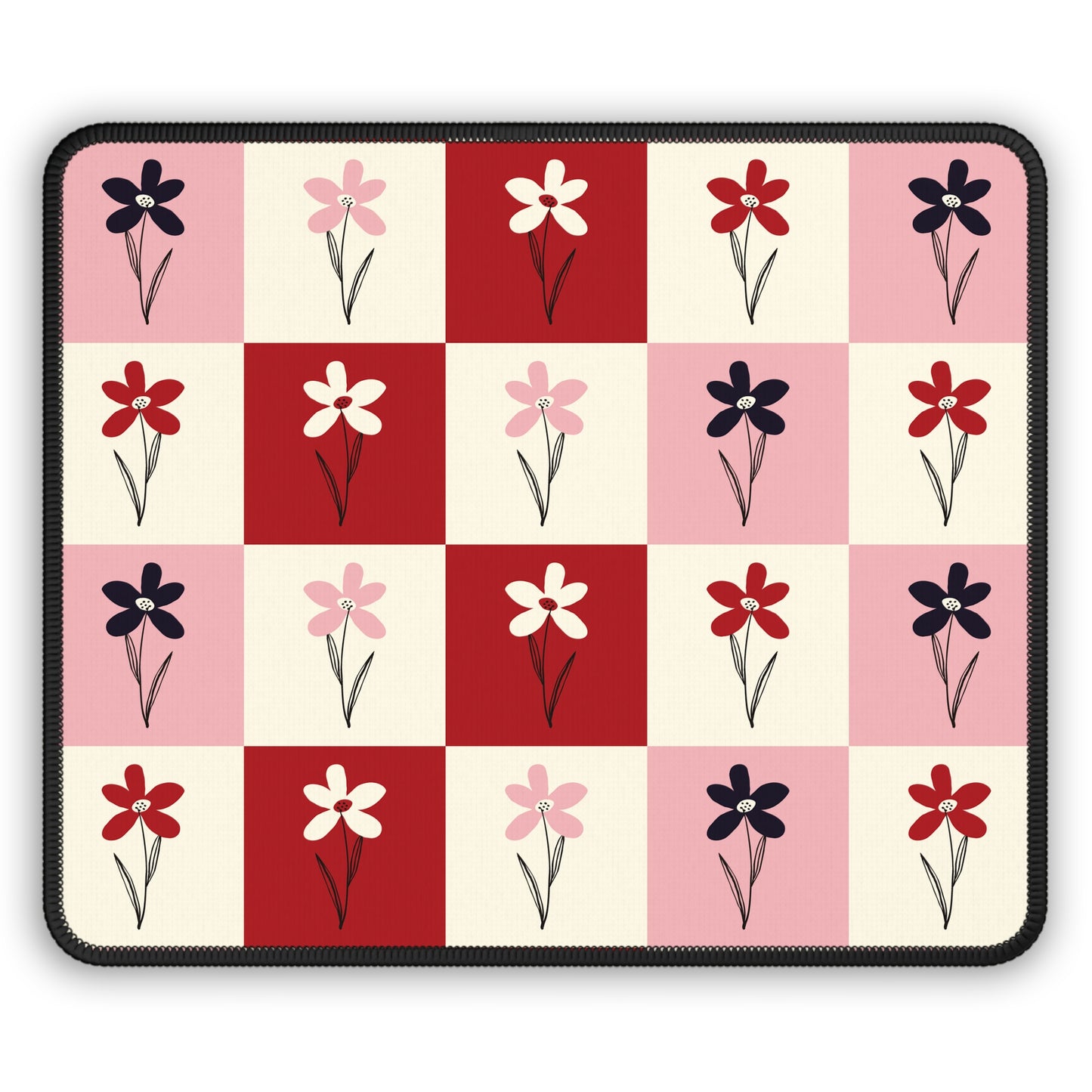 Pop Petal Plaid Mouse Pad