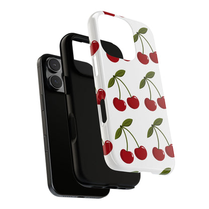 Cherry Pattern Phone Case - Tough Cases with Cute Cherry Design