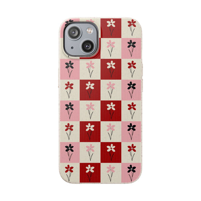Pop Petal Plaid Eco-Friendly Phone Cases | Biodegradable | Sustainable