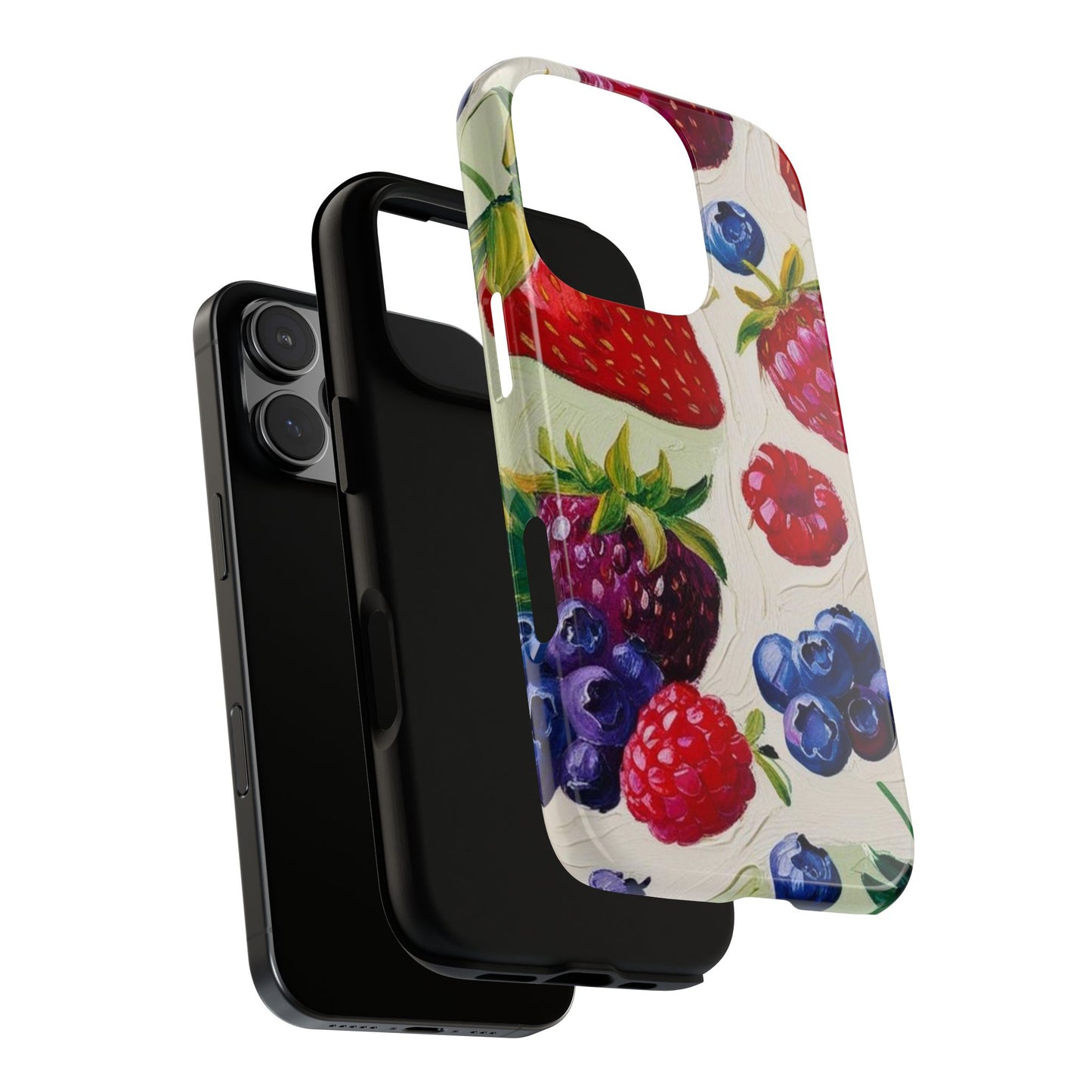 Berry Floral Phone Case - Tough Cases for Fruit Lovers