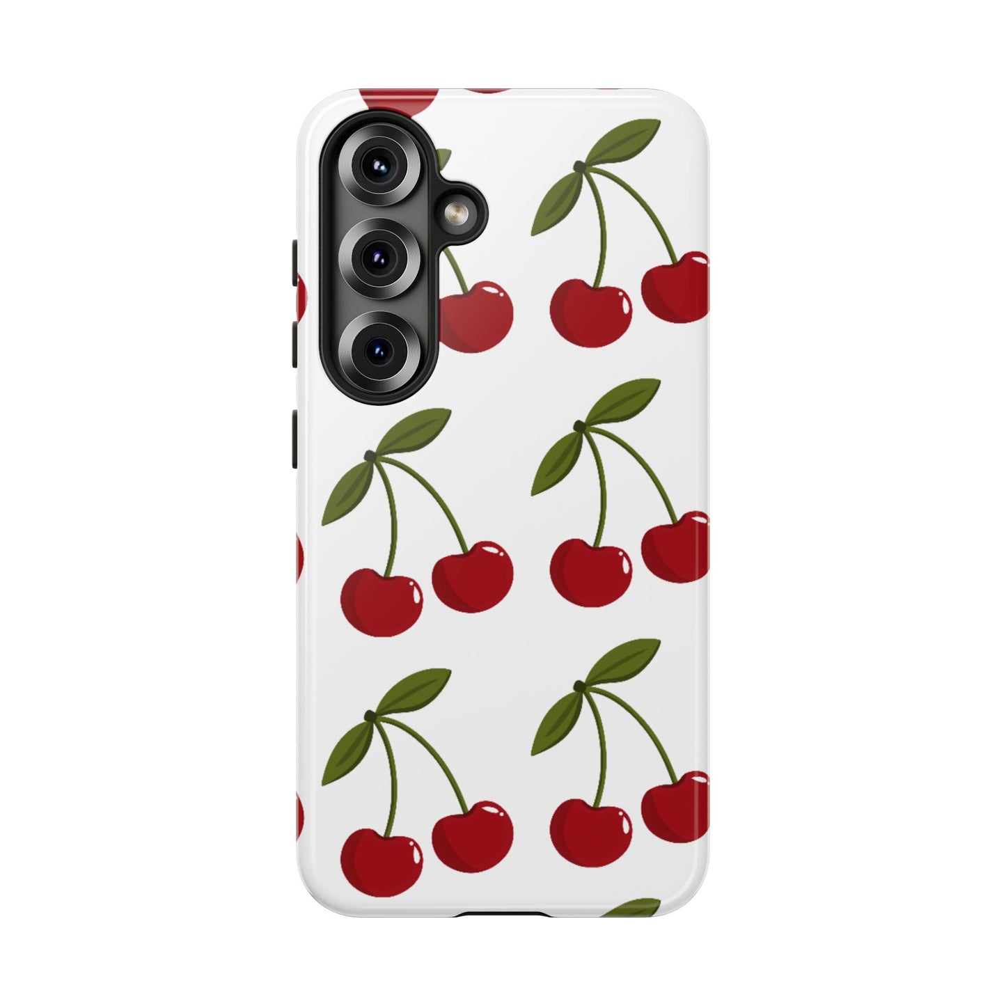 Cherry Pattern Phone Case - Tough Cases with Cute Cherry Design