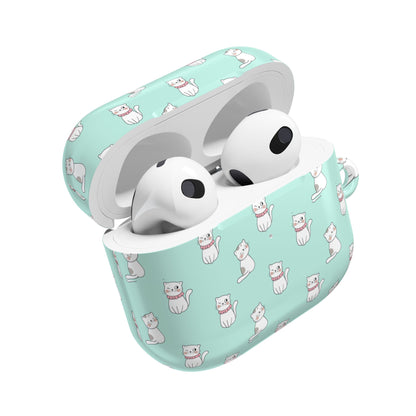 Cute Cat AirPod Case - Mint Green Cat Design for Pet Lovers