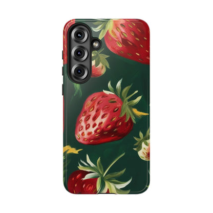 Strawberry Print Phone Case - Stylish Tough Cases for Nature Lovers