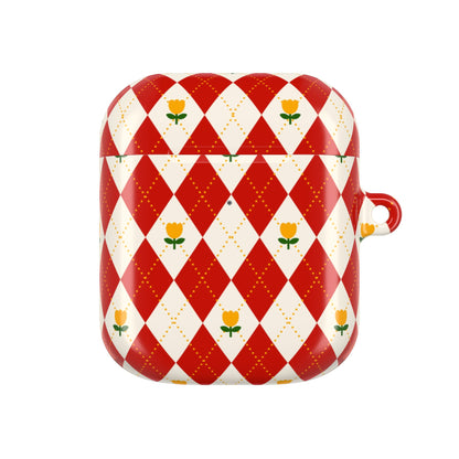Floral Diamond Pattern AirPod Case
