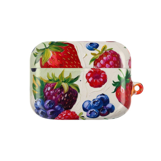 Colorful Berry Print AirPod Case - Fruit Inspired Design for Music Lovers