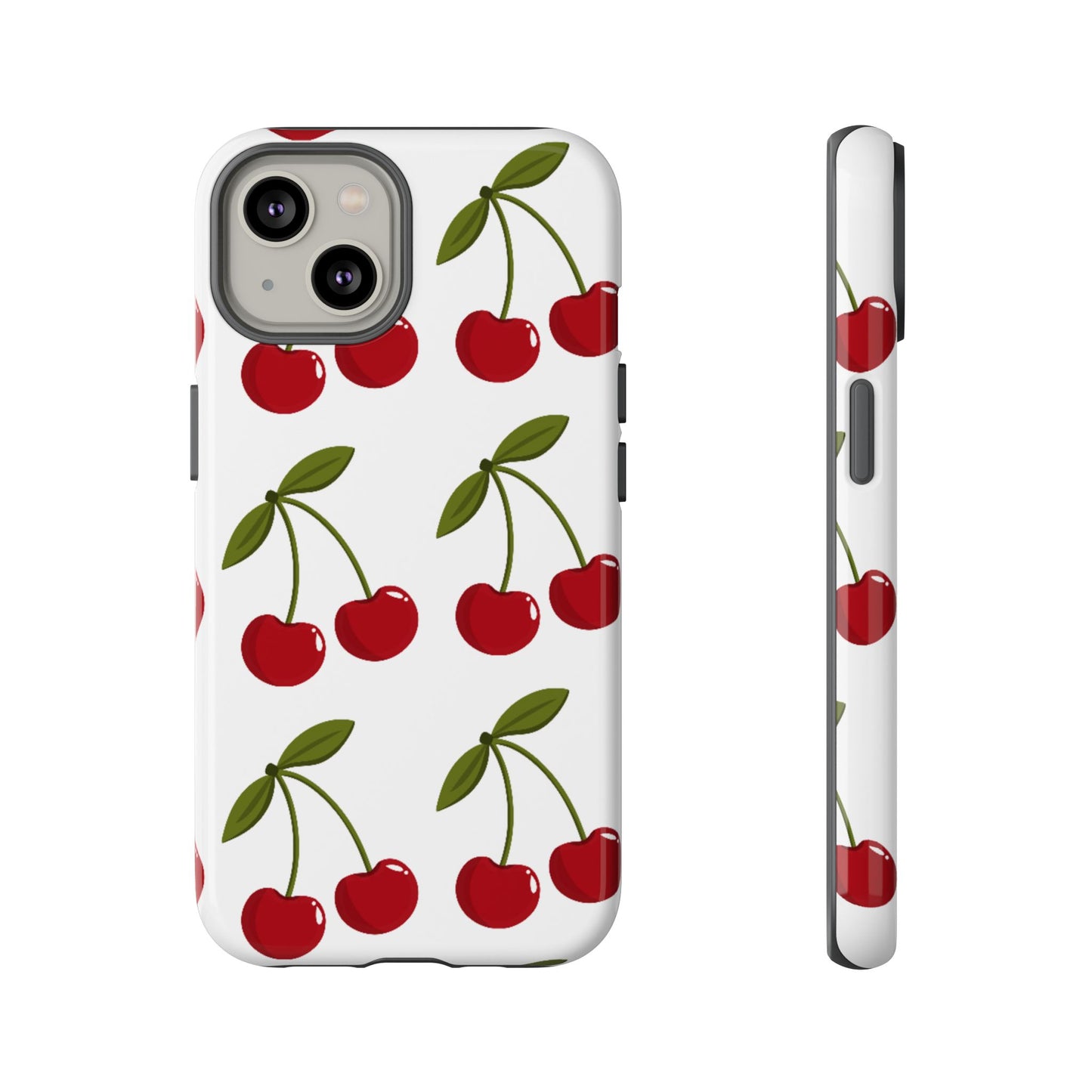 Cherry Pattern Phone Case - Tough Cases with Cute Cherry Design