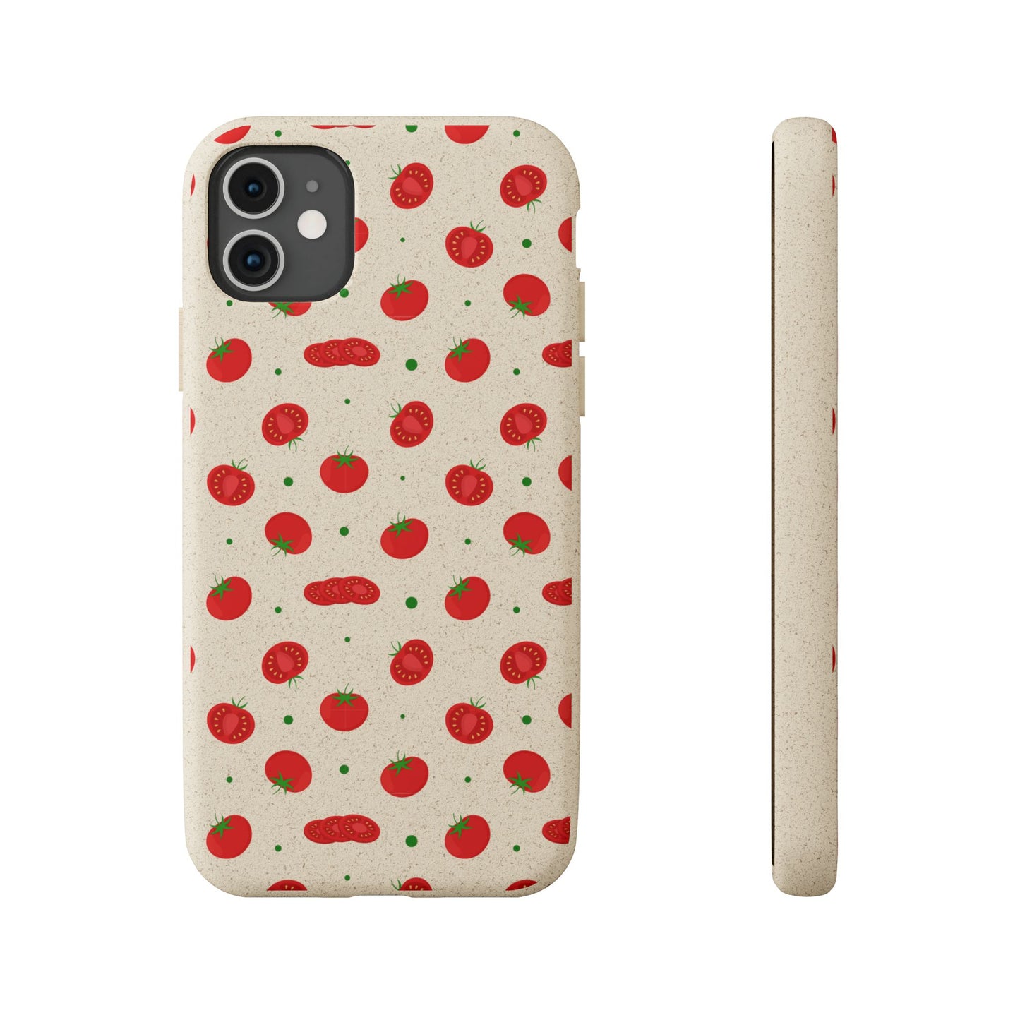 Eco-Friendly Phone Case with Tomato Design, Biodegradable Cases