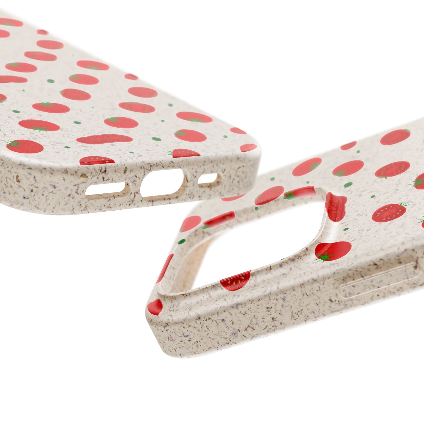 Eco-Friendly Phone Case with Tomato Design, Biodegradable Cases