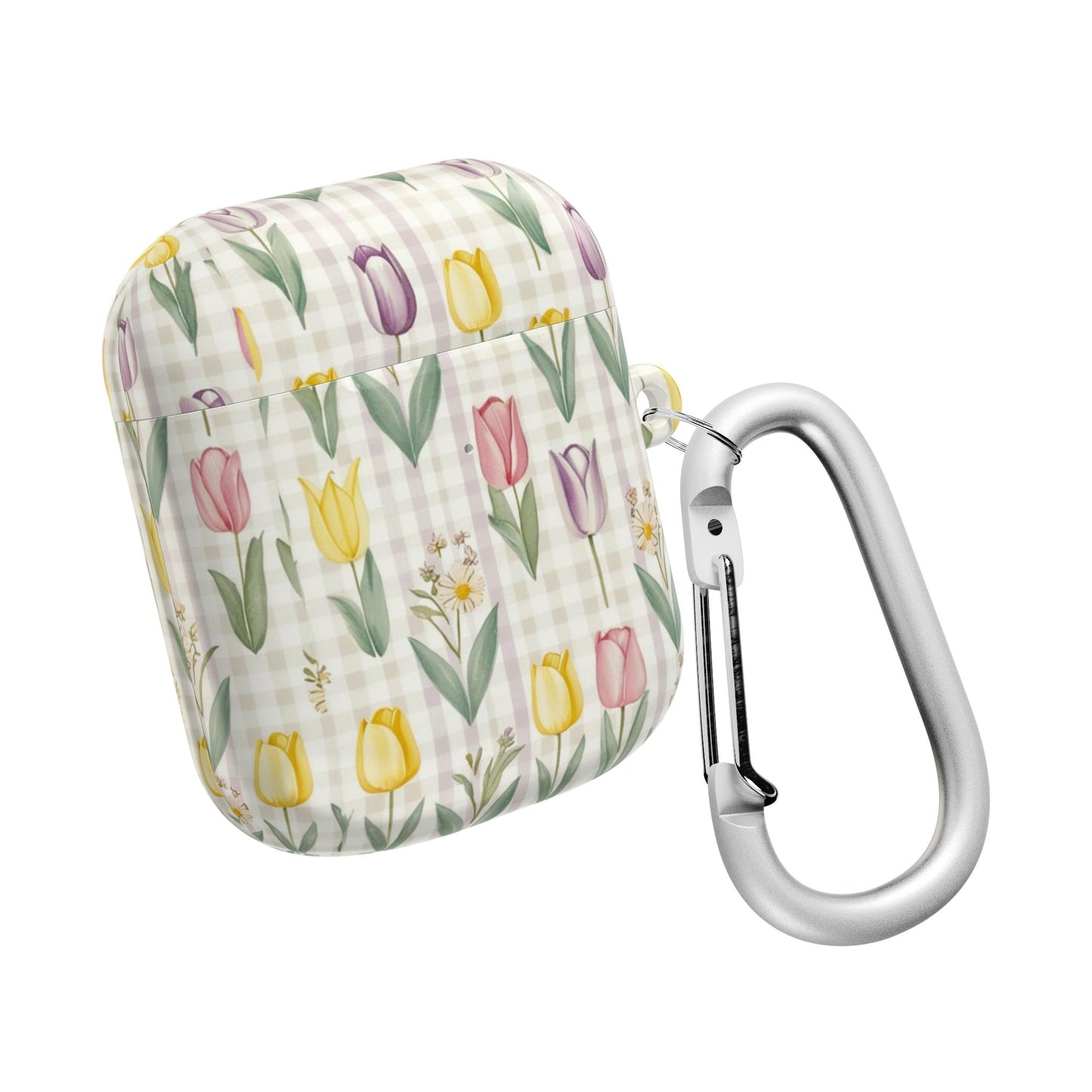 Spring Floral AirPod Cases with Tulip Design, Cute Gift for Music Lovers, Trendy Tech Accessories, Birthday, Mother's Day, Everyday Use