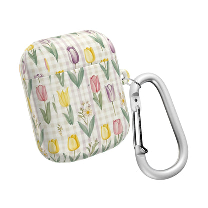 Spring Floral AirPod Cases with Tulip Design, Cute Gift for Music Lovers, Trendy Tech Accessories, Birthday, Mother's Day, Everyday Use