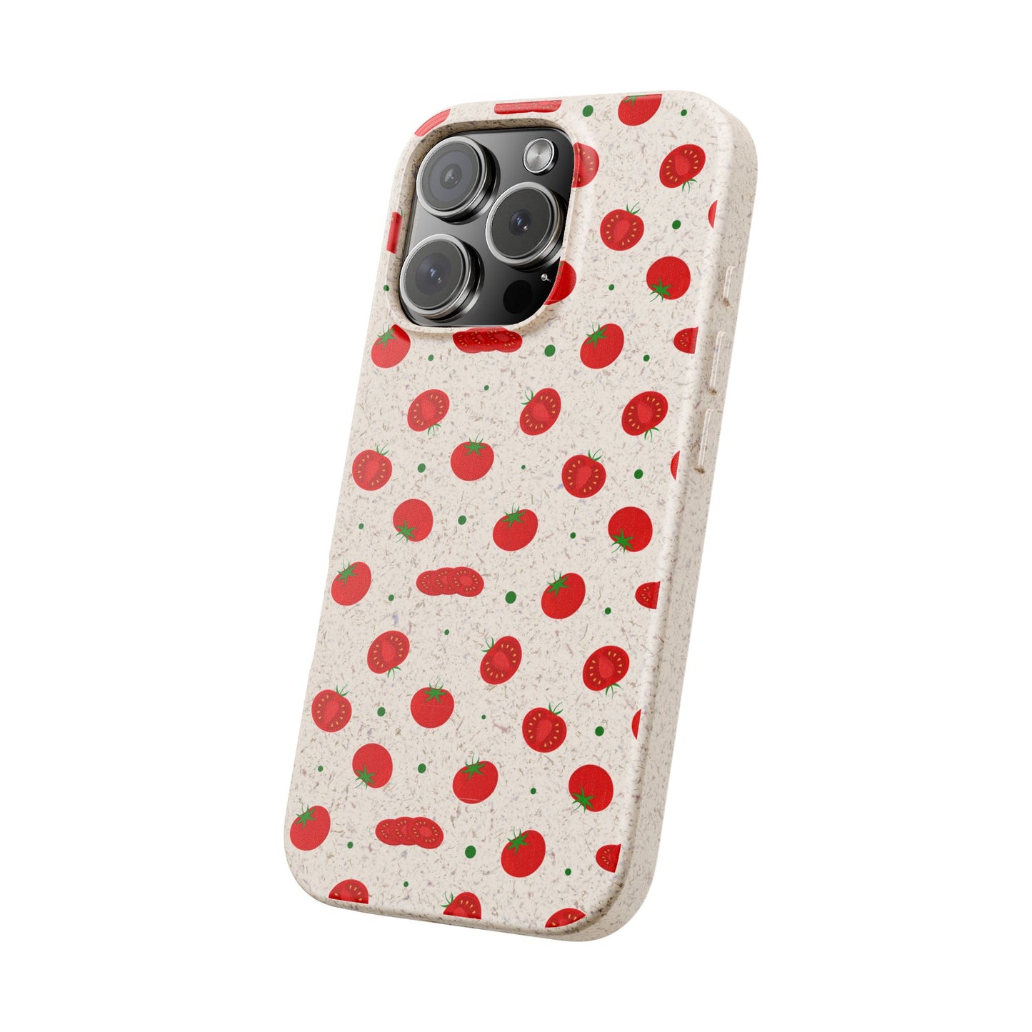 Eco-Friendly Phone Case with Tomato Design, Biodegradable Cases