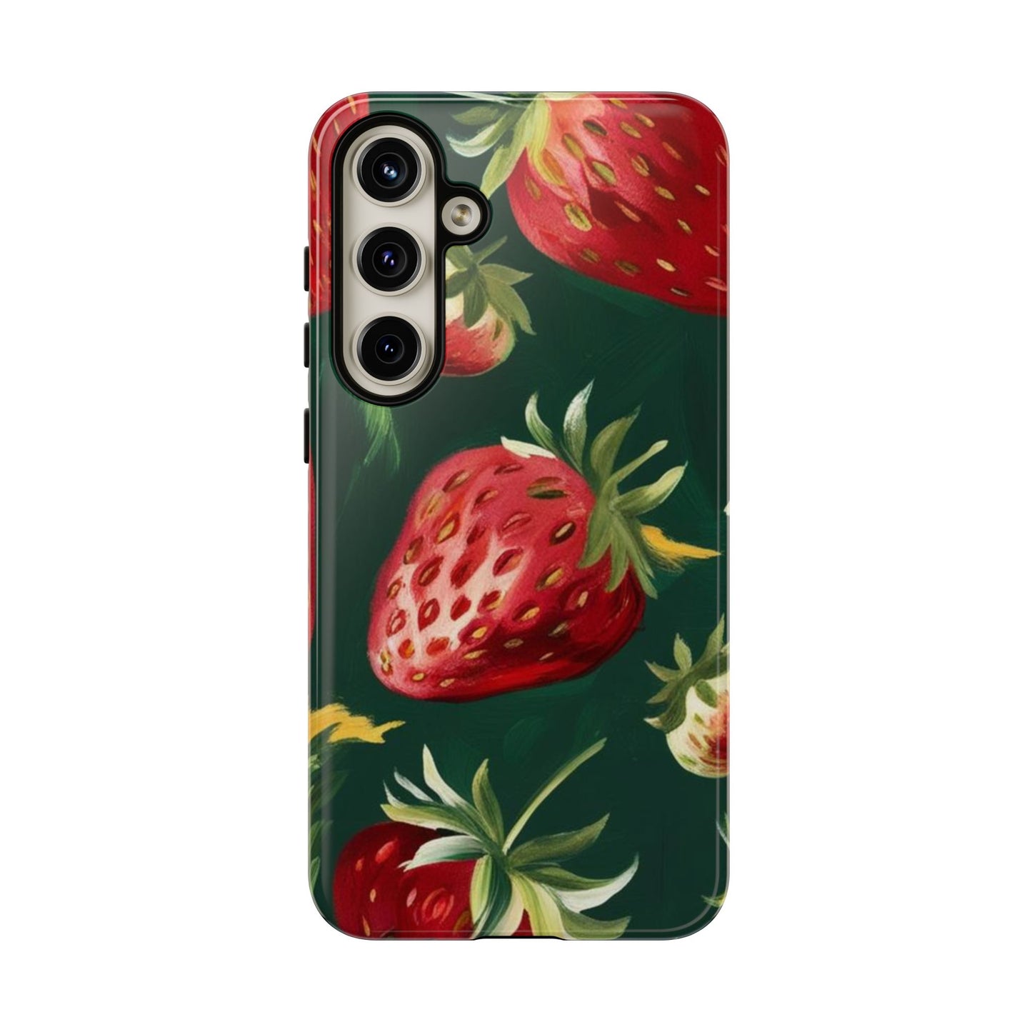 Strawberry Print Phone Case - Stylish Tough Cases for Nature Lovers
