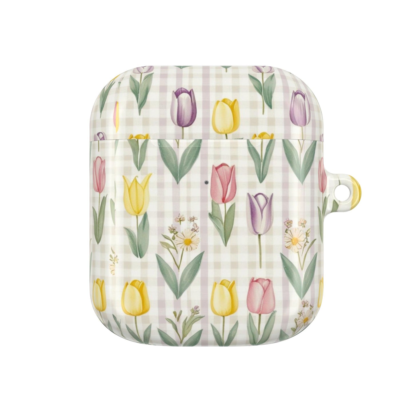 Spring Floral AirPod Cases with Tulip Design, Cute Gift for Music Lovers, Trendy Tech Accessories, Birthday, Mother's Day, Everyday Use