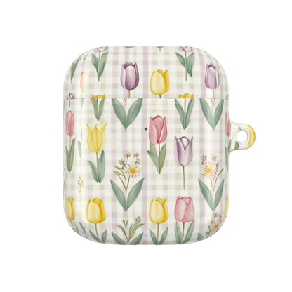 Spring Floral AirPod Cases with Tulip Design, Cute Gift for Music Lovers, Trendy Tech Accessories, Birthday, Mother's Day, Everyday Use
