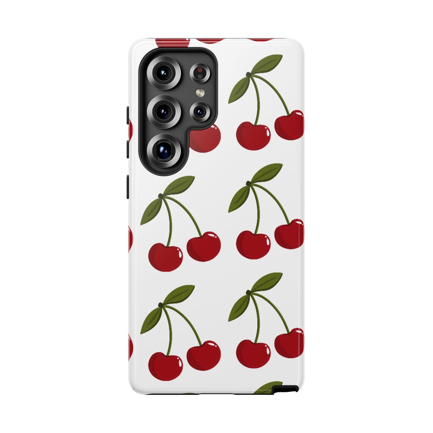 Cherry Pattern Phone Case - Tough Cases with Cute Cherry Design
