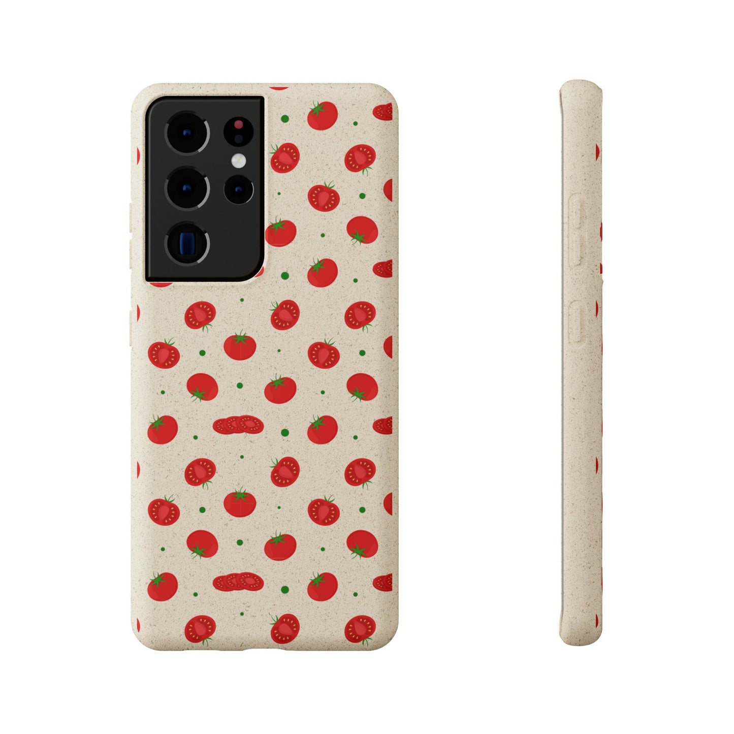 Eco-Friendly Phone Case with Tomato Design, Biodegradable Cases