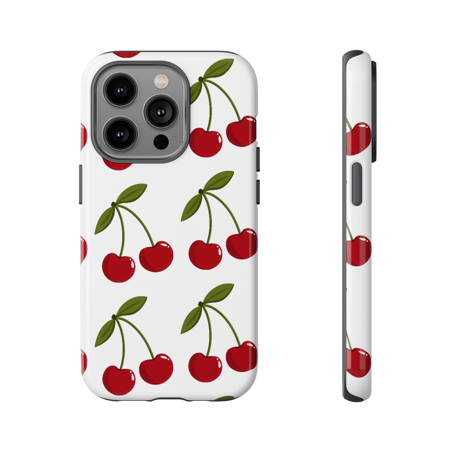 Cherry Pattern Phone Case - Tough Cases with Cute Cherry Design