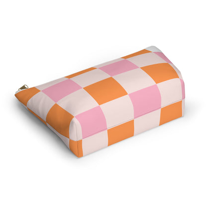 Colorful Checker Accessory Pouch | Makeup Bag | Travel Organizer