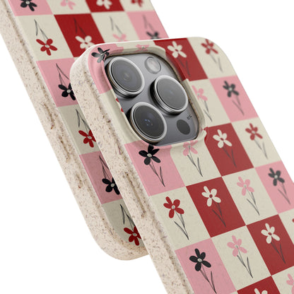 Pop Petal Plaid Eco-Friendly Phone Cases | Biodegradable | Sustainable