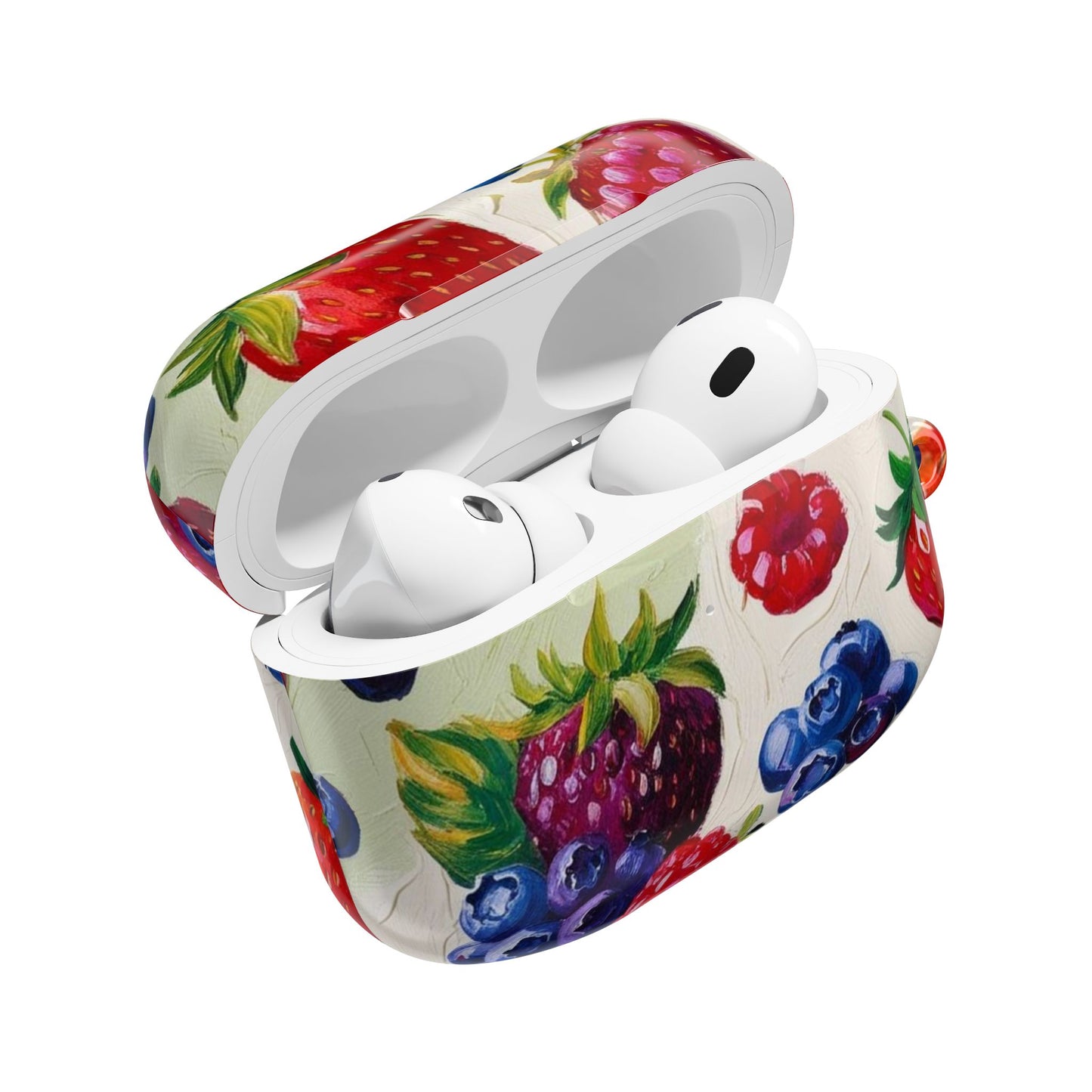 Colorful Berry Print AirPod Case - Fruit Inspired Design for Music Lovers