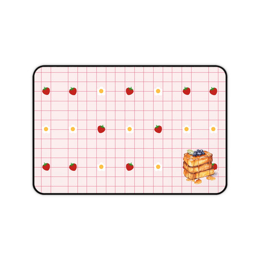 Waffle Me Crazy Desk Mat - Aesthetic Workspace Decor