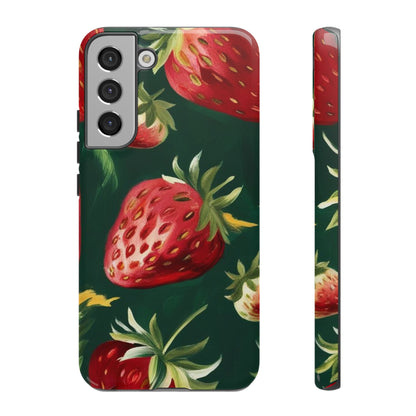 Strawberry Print Phone Case - Stylish Tough Cases for Nature Lovers