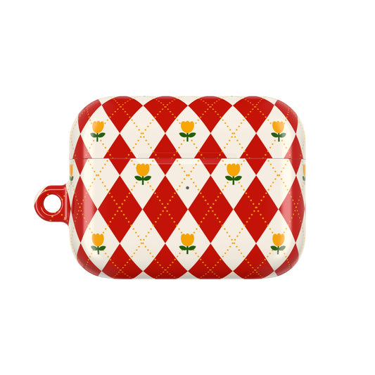 Floral Diamond Pattern AirPod Case