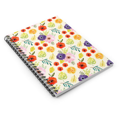 Botanical Bliss Spiral Notebook | Ruled | Journal