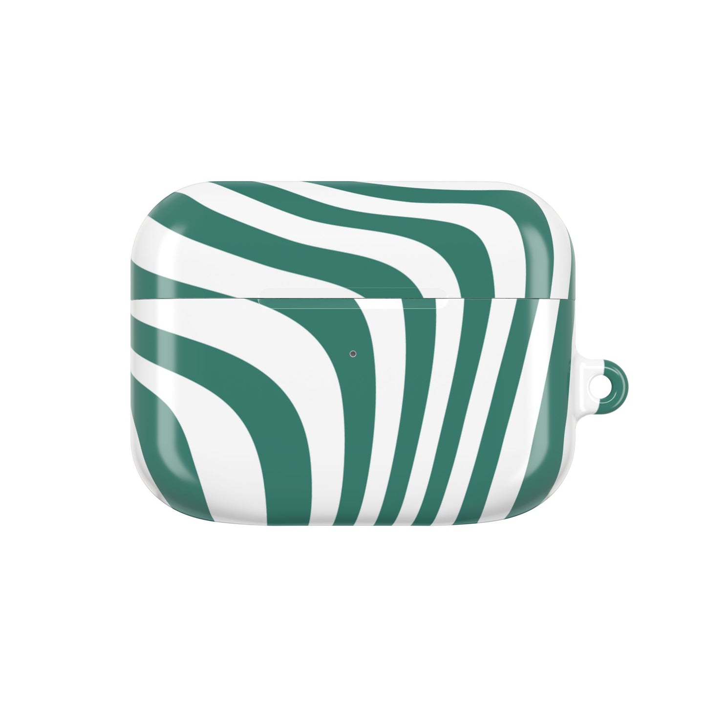 Stylish Green Stripe AirPod Case - Trendy Protective Cover for Music Lovers