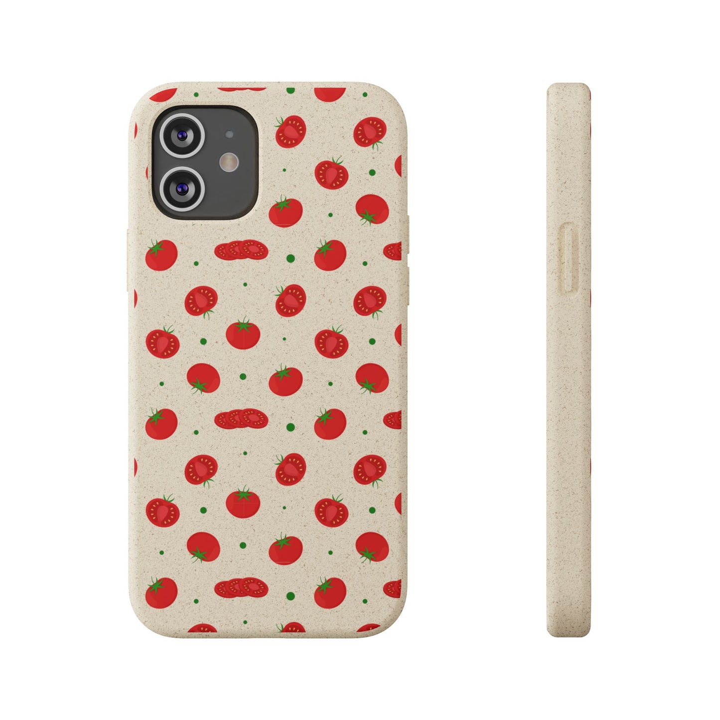 Eco-Friendly Phone Case with Tomato Design, Biodegradable Cases